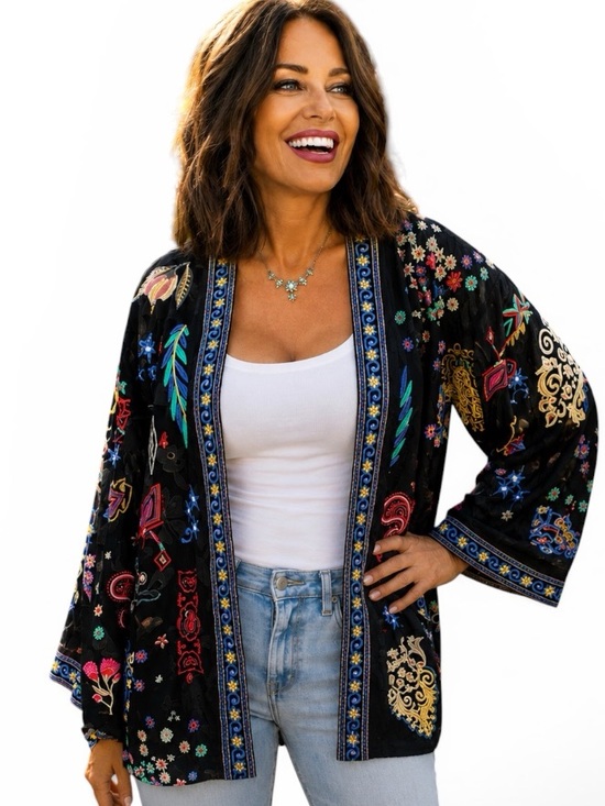 Johnny Was Jackets & Blazers - Johnny Was heavily embroidered Elletra Reversible
Kimono NWT RARE